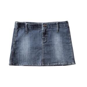 Y2k denim mini skirt